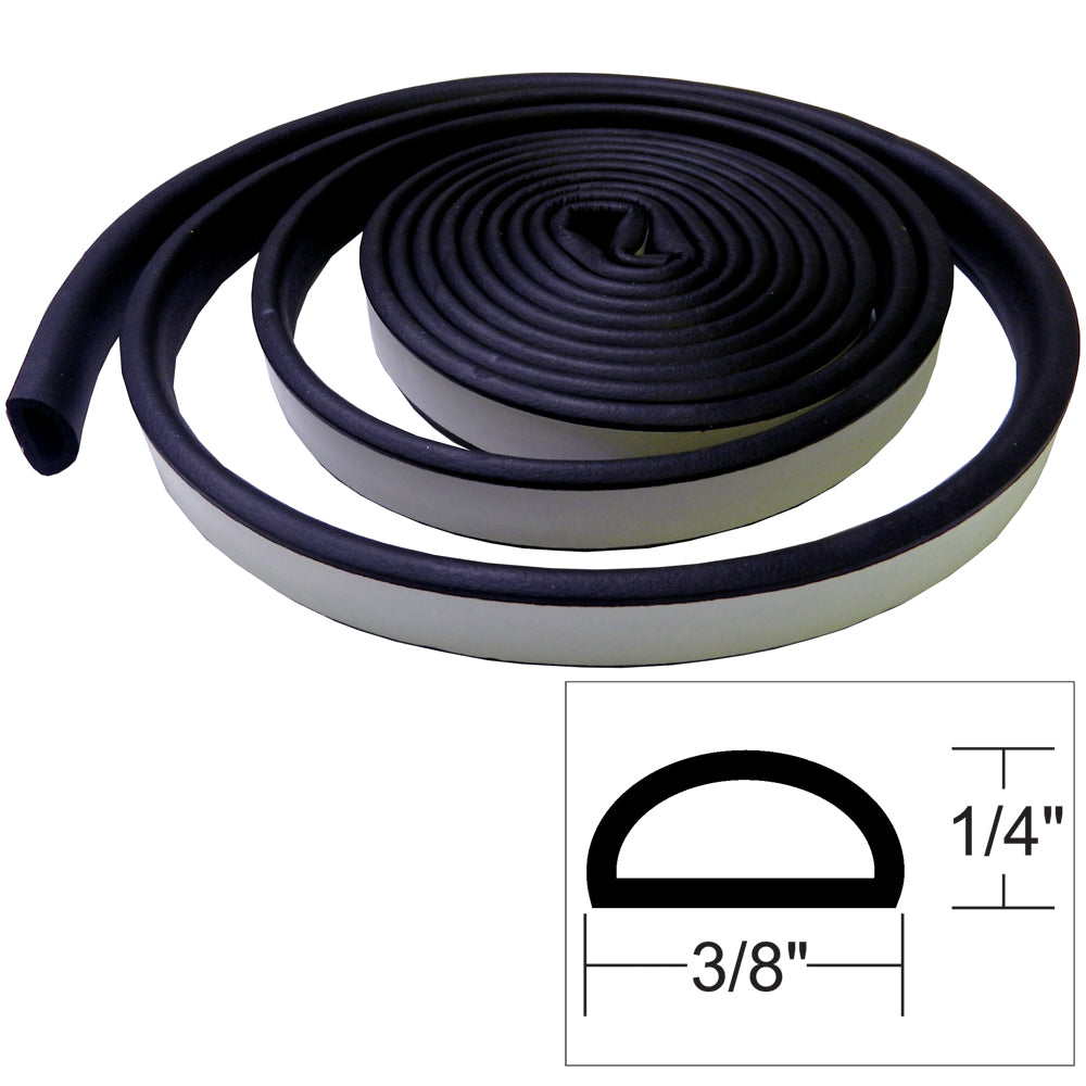 TACO Weather Seal - 10'L x ¼"H x ⅜"W - Black - Boat Gear USA