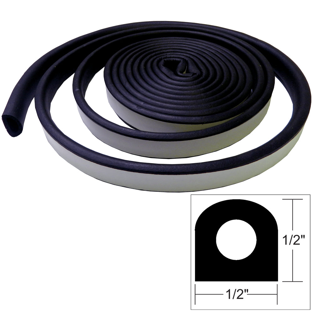 TACO Weather Seal - 10'L x ½"W x ½"H - Black - Boat Gear USA