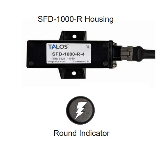 Talos Sfd1000r Black Round Flush Mount Lightning Detector With 10ft Cable - Boat Gear USA