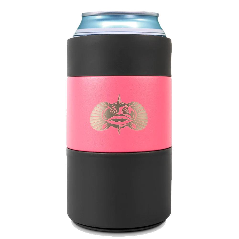 Toadfish Non-Tipping Can Cooler + Adapter - 12oz - Pink - Boat Gear USA
