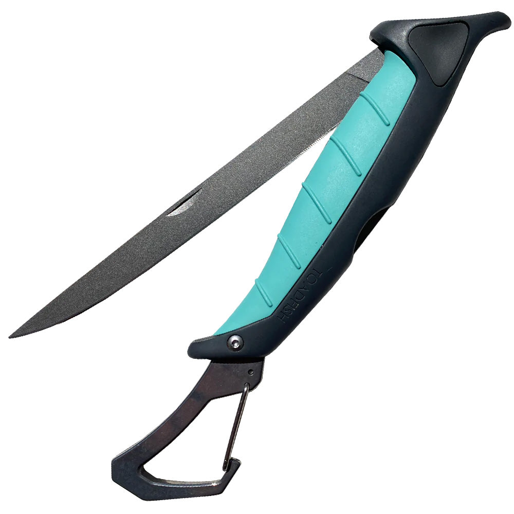 Toadfish Stowaway Folding Fillet Knife w/Built-In Carabiner - 7" - Boat Gear USA