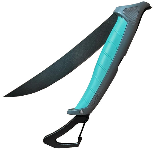 Toadfish Stowaway Folding Fillet Knife w/Built-In Carabiner - 8.5" - Boat Gear USA