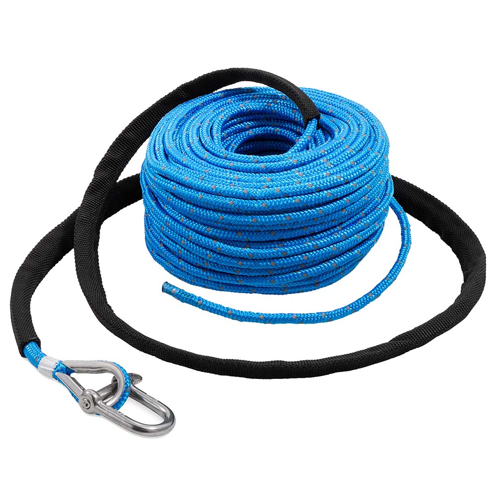 TRAC Outdoors Anchor Rope - 3/16" x 100' w/SS Shackle - Boat Gear USA