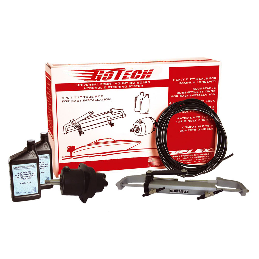 UFlex GoTech 1.0 Universal Front Mount Outboard Hydraulic Steering System - Boat Gear USA