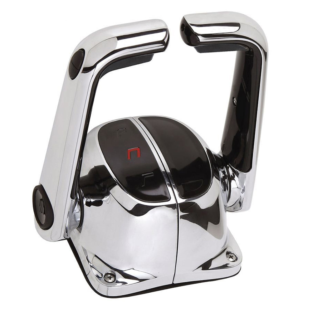 Uflex Twin Lever Top Mount Control w/Neutral Lock & Trim Switch - Chrome - Boat Gear USA