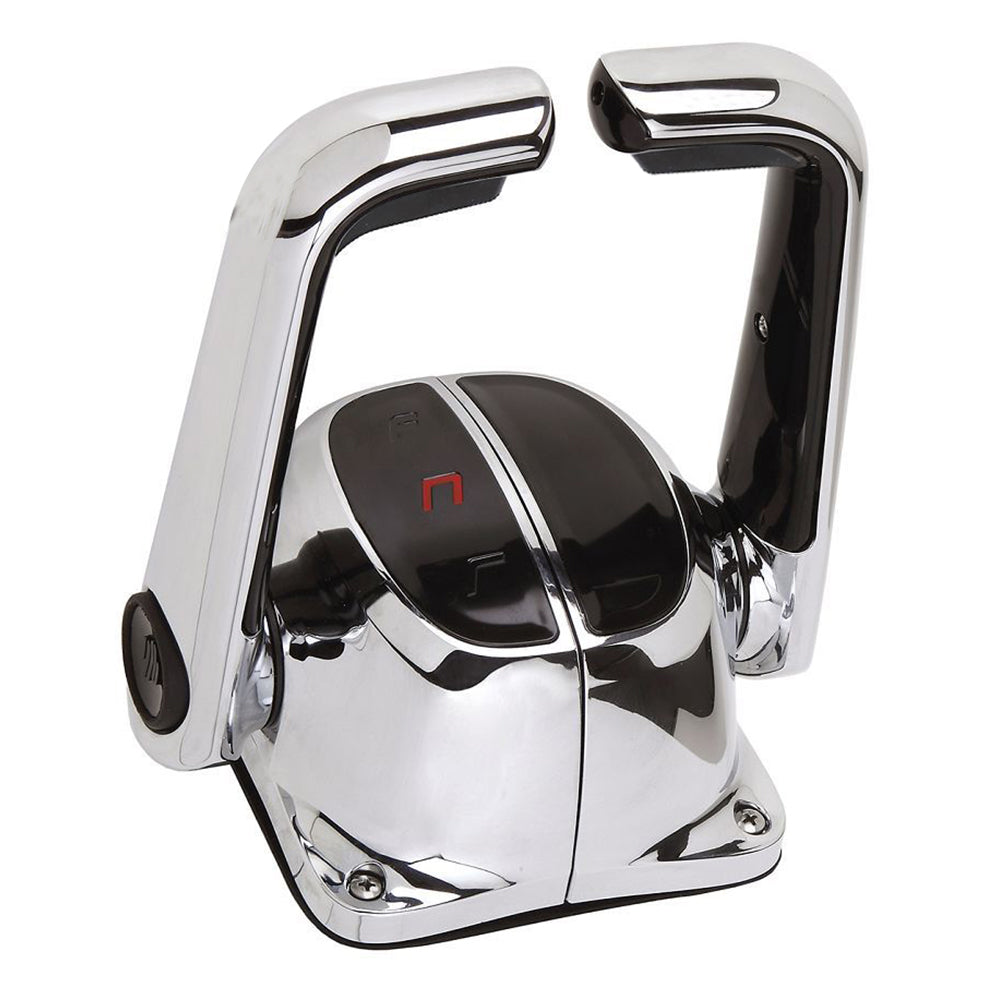 Uflex Twin Lever Top Mount Control w/Neutral Lock - No Trim Switch - Chrome - Boat Gear USA