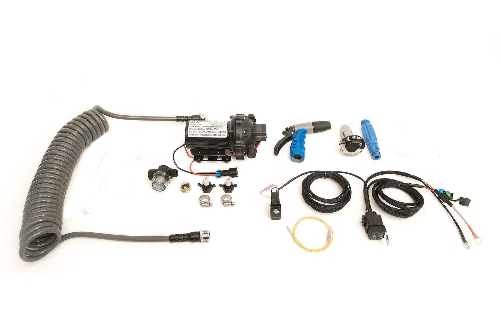 Universal Boat Washdown Kit with SINGLE/DUAL QUICK RELEASE FLUSH MOUNT HOSE CONNECTOR(s) - Boat Gear USA