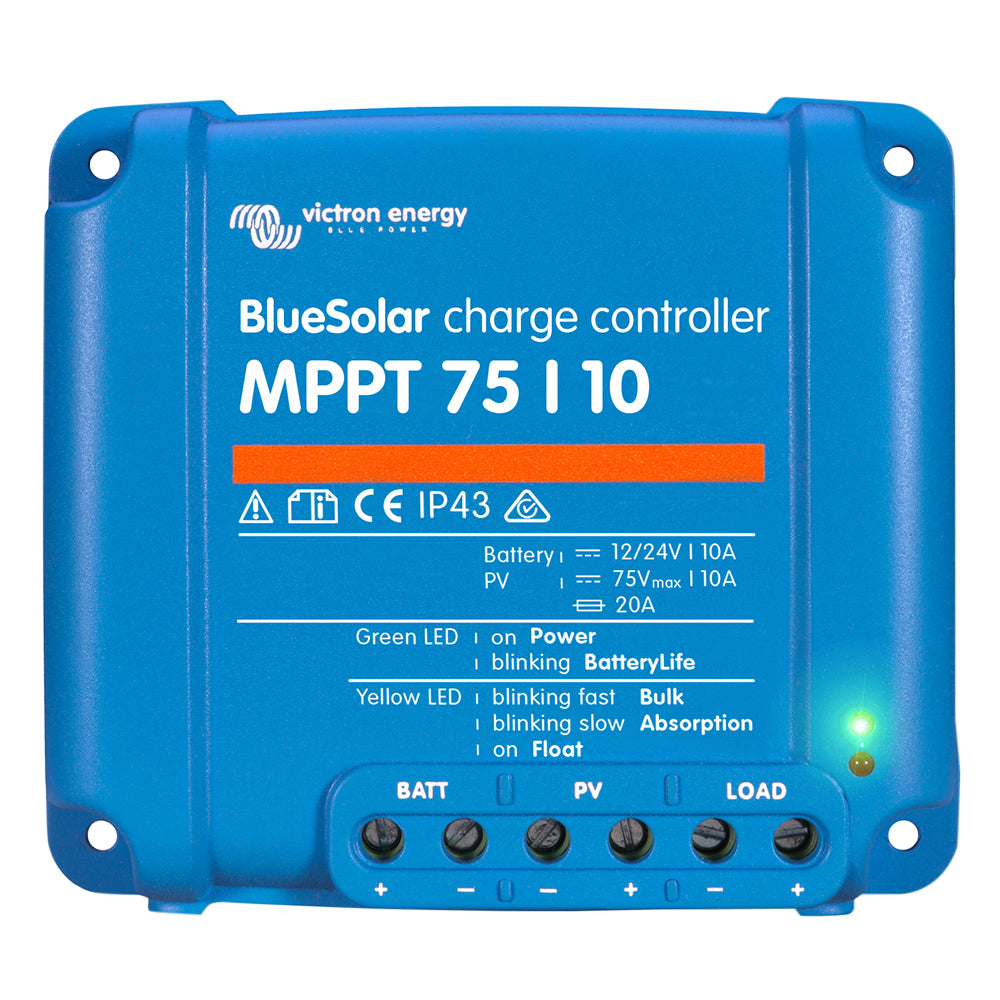 Victron BlueSolar MPPT Charge Controller - 75V - 10AMP - UL Approved - Boat Gear USA