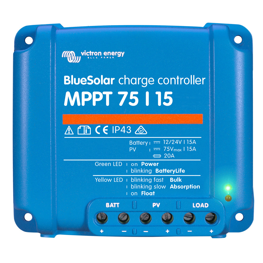 Victron BlueSolar MPPT Charge Controller - 75V - 15AMP - UL Approved - Boat Gear USA