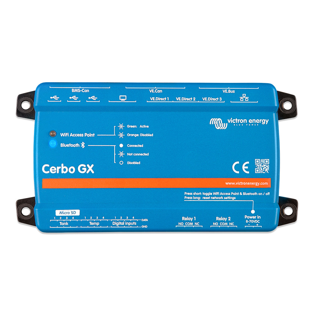 Victron Cerbo GX Communications Center w/ BMS-CAN Port, Tank Level Inputs, Digital Inputs, and Temperature Sense - Boat Gear USA