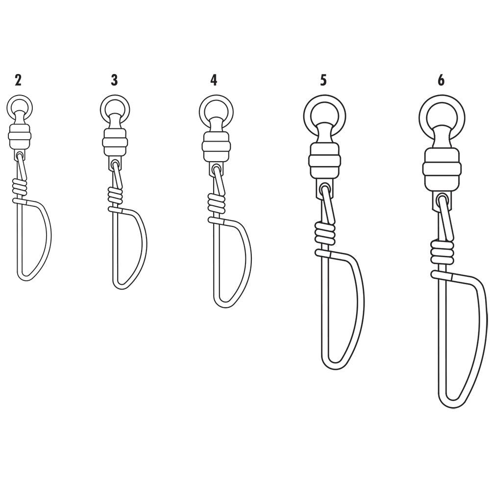 VMC BSHBTSS Black Stainless Steel Heavy-Duty Ball Bearing Tournament Snap Swivel #2 - 70lb *3-Pack - Boat Gear USA