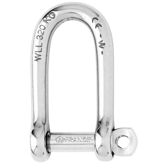 Wicahrd Self-Locking Long D Shackle - Diameter 5mm - 3/16" - Boat Gear USA