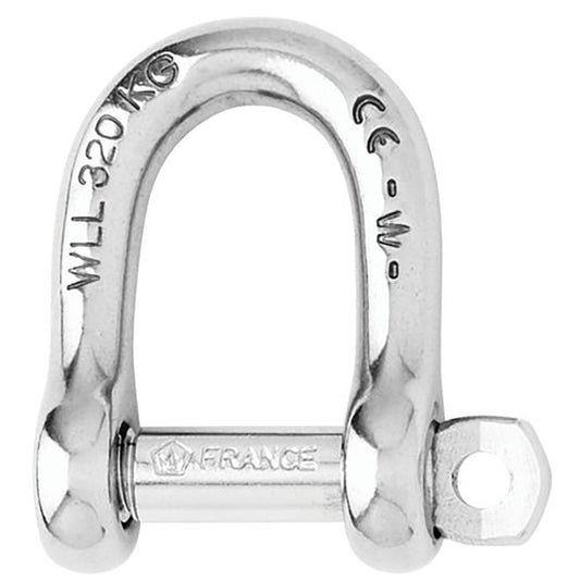 Wichard Self-Locking D Shackle - 12mm Diameter - 15/32" - Boat Gear USA