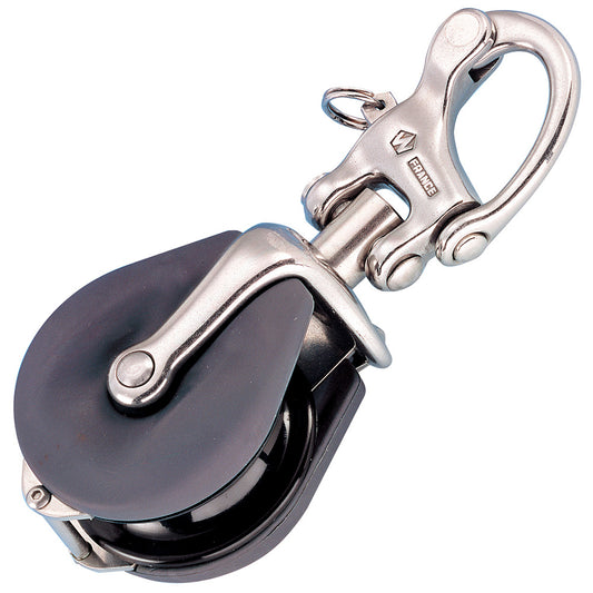 Wichard Snatch Block w/Snap Shackle - Max Rope Size 12mm (15/32") - Boat Gear USA