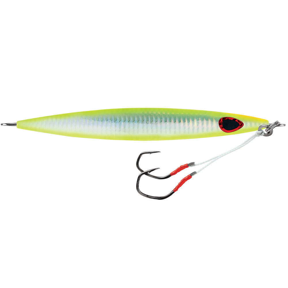 Williamson Kensaki 120 Jig - 5.25" - 4.25oz - UV Chartreuse Glow Zebra - Boat Gear USA