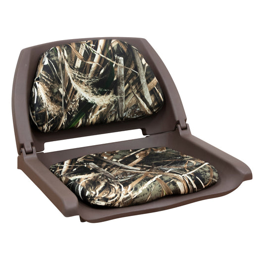 WISE SEATING - CAMO PADDED PLASTIC FOLD DOWN SEAT - 8WD139CLS-B-733 - Boat Gear USA