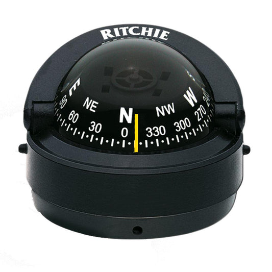 Ritchie S-53 Explorer Compass - Surface Mount - Black - Boat Gear USA