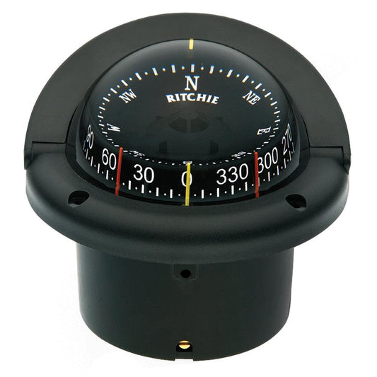 Ritchie HF-743 Helmsman Combidial Compass - Flush Mount - Black - Boat Gear USA