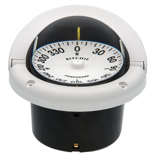 Ritchie HF-742W Helmsman Compass - Flush Mount - White - Boat Gear USA