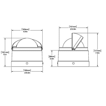 Ritchie DNW-200 Navigator Compass - Binnacle Mount - White - Boat Gear USA