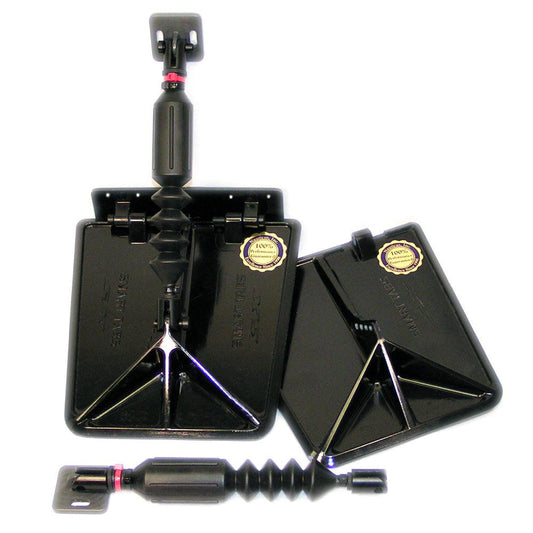 Nauticus SX9510-40 Smart Tab SX Composite Trim Tabs 9.5” x 10” - f/12-16’ Boat w/40 - 80HP - Black - Boat Gear USA