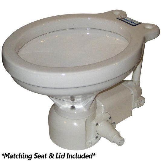 Raritan Sea Era Electric Toilet - Household Style - Integral Pump - Straight & 90° Discharge - 12v - Boat Gear USA