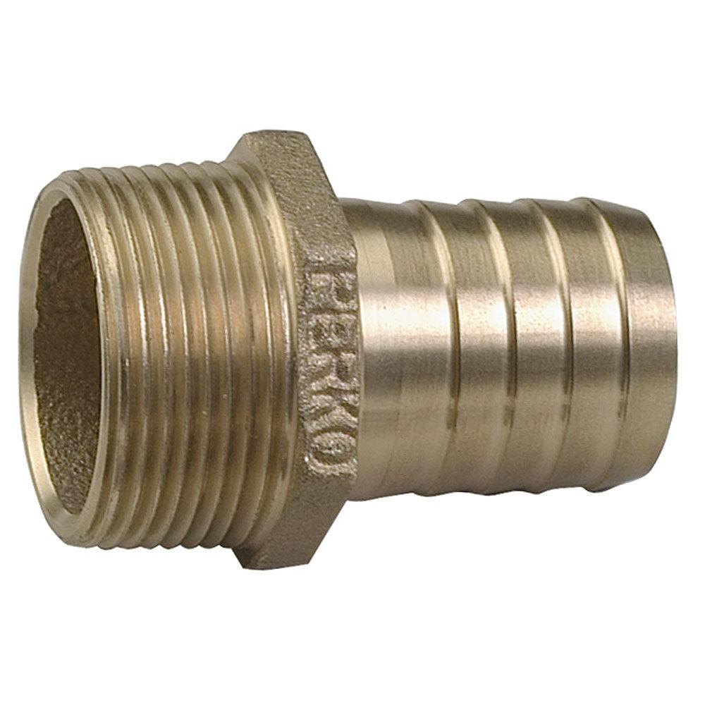 Perko 1" Pipe To Hose Adapter Straight Bronze MADE IN THE USA - Boat Gear USA