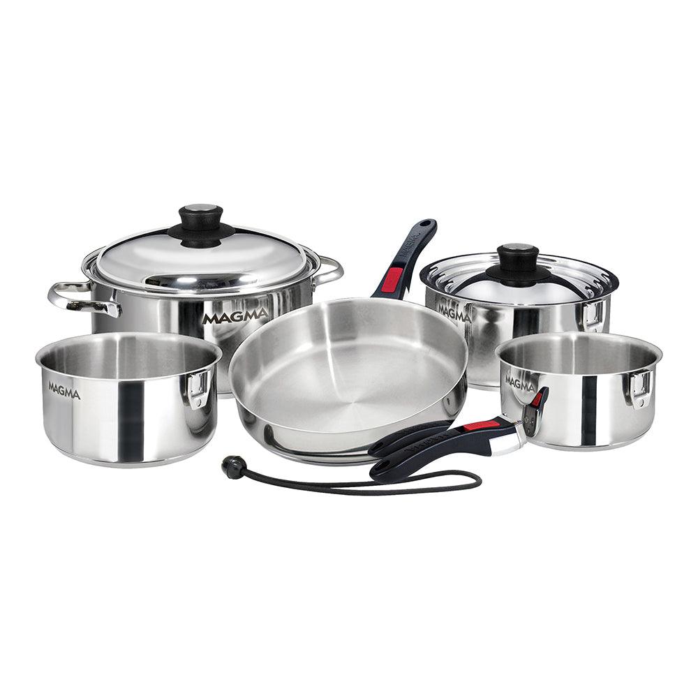 Magma 10 Piece Induction Cookware Set - Stainless Steel - Boat Gear USA