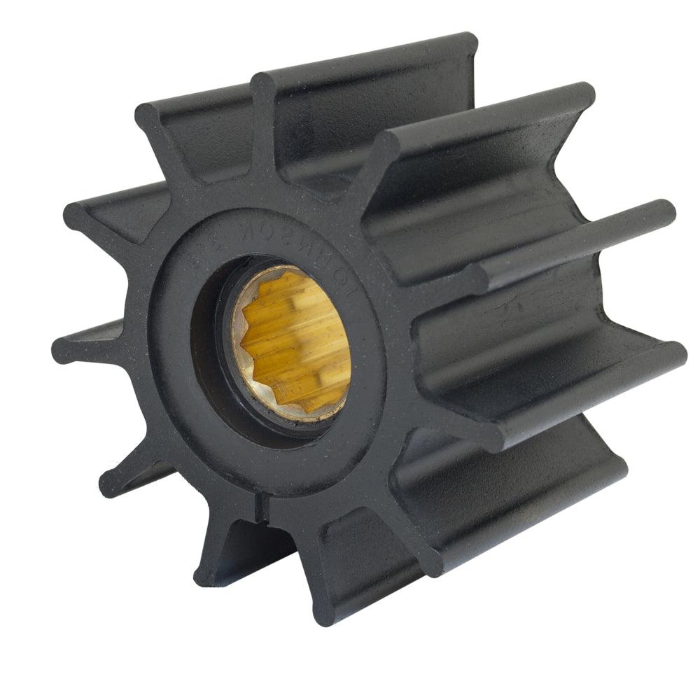 Jabsco Impeller Kit - 12 Blade - Neoprene - 3-¾" Diameter - Brass Insert - Spline Drive - Boat Gear USA