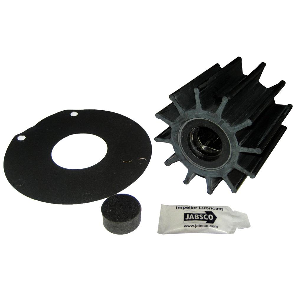 Jabsco Impeller Kit - 12 Blade - Neoprene - 3-¾" Diameter - Plastic Insert - Double Flat Drive - Boat Gear USA