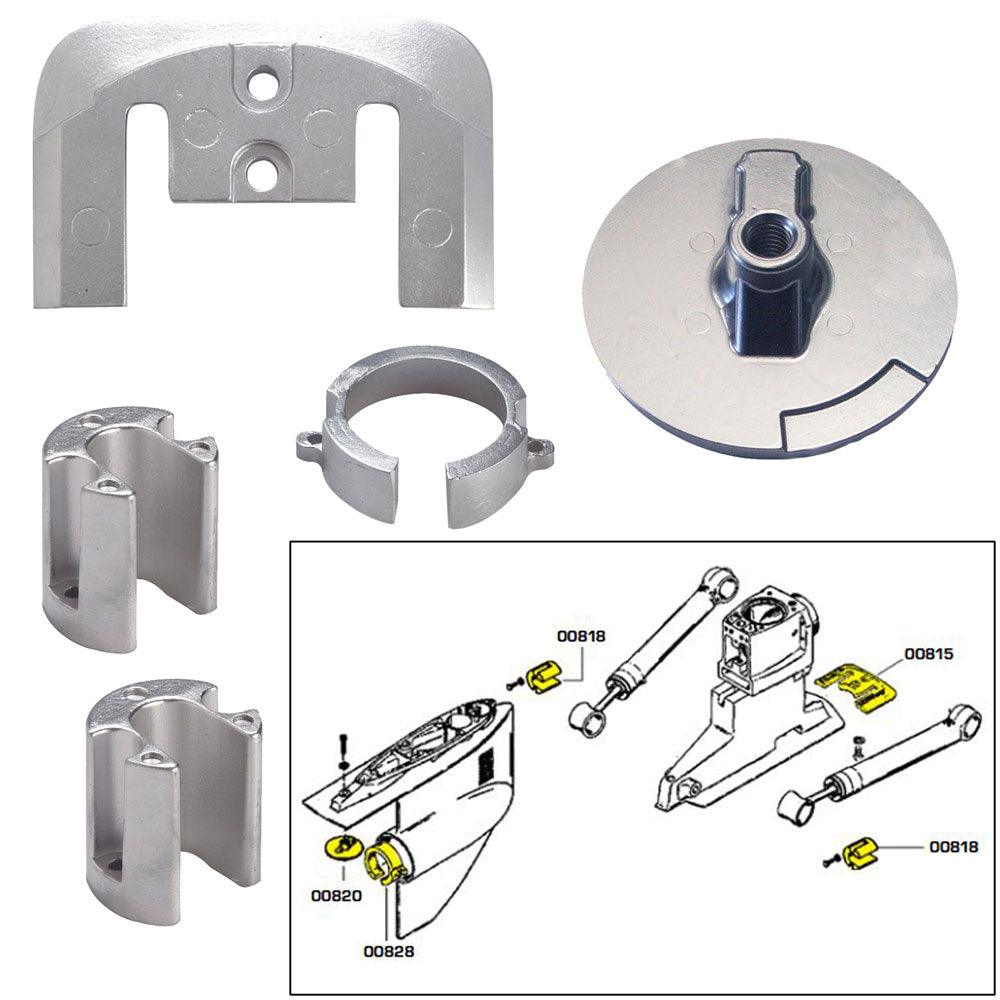 Tecnoseal Anode Kit w/Hardware - Mercury Bravo 1 - Zinc - Boat Gear USA