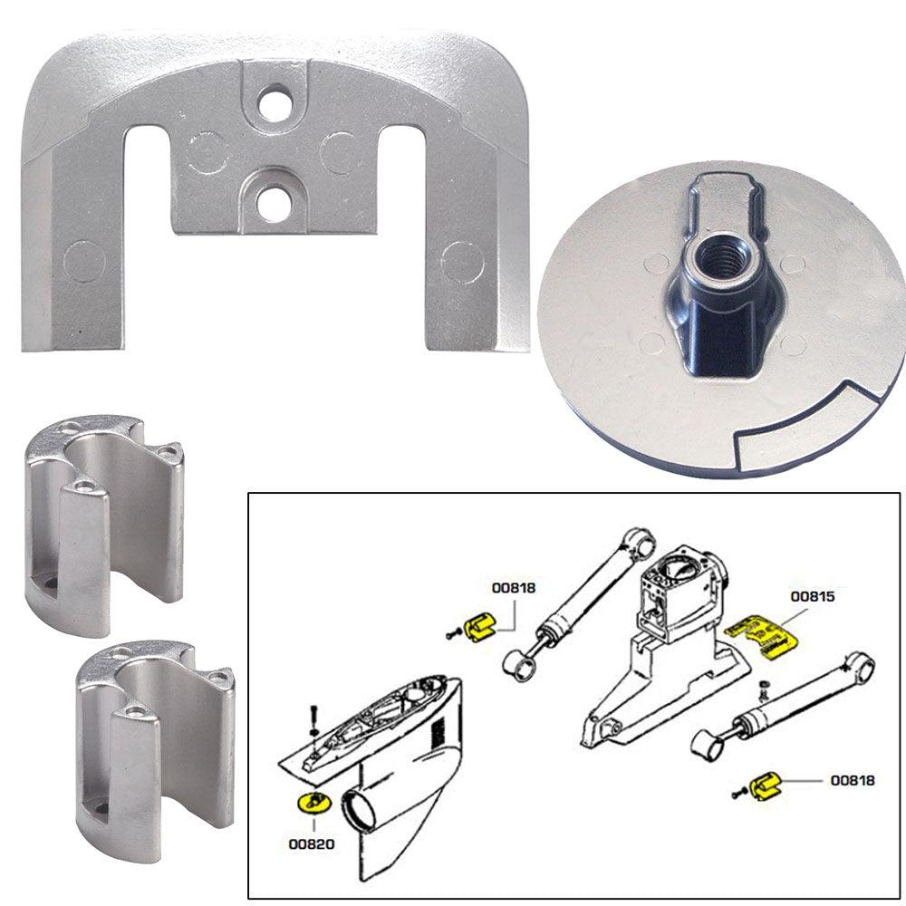 Tecnoseal Anode Kit w/Hardware - Mercury Bravo 2-3 - Zinc - Boat Gear USA