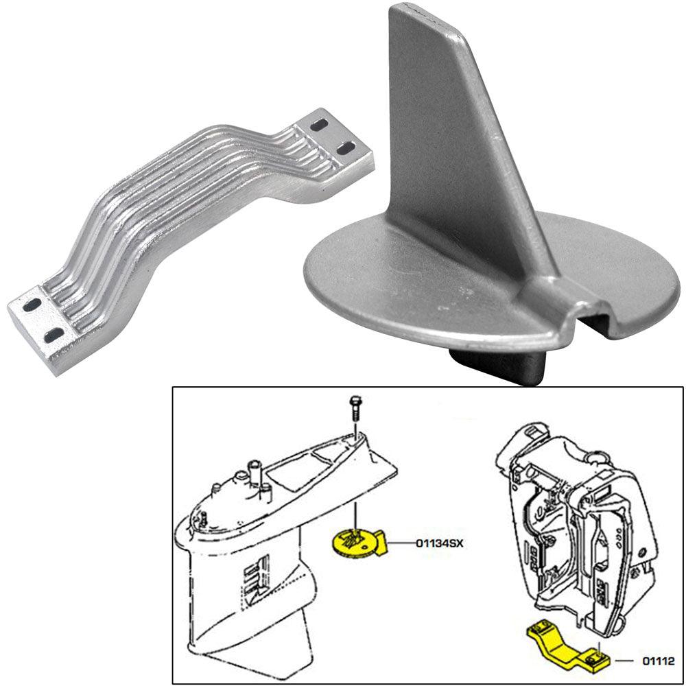 Tecnoseal Anode Kit w/Hardware - Yamaha 150-200HP Left Hand Rotation - Aluminum - Boat Gear USA