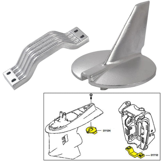 Tecnoseal Anode Kit - Yamaha 200-250HP - Zinc - Boat Gear USA