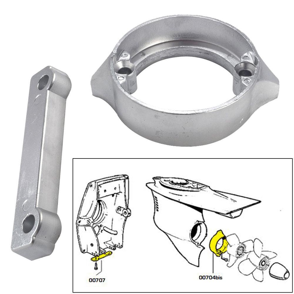 Tecnoseal Anode Kit w/Hardware - Volvo Duo-Prop 280 - Aluminum - Boat Gear USA