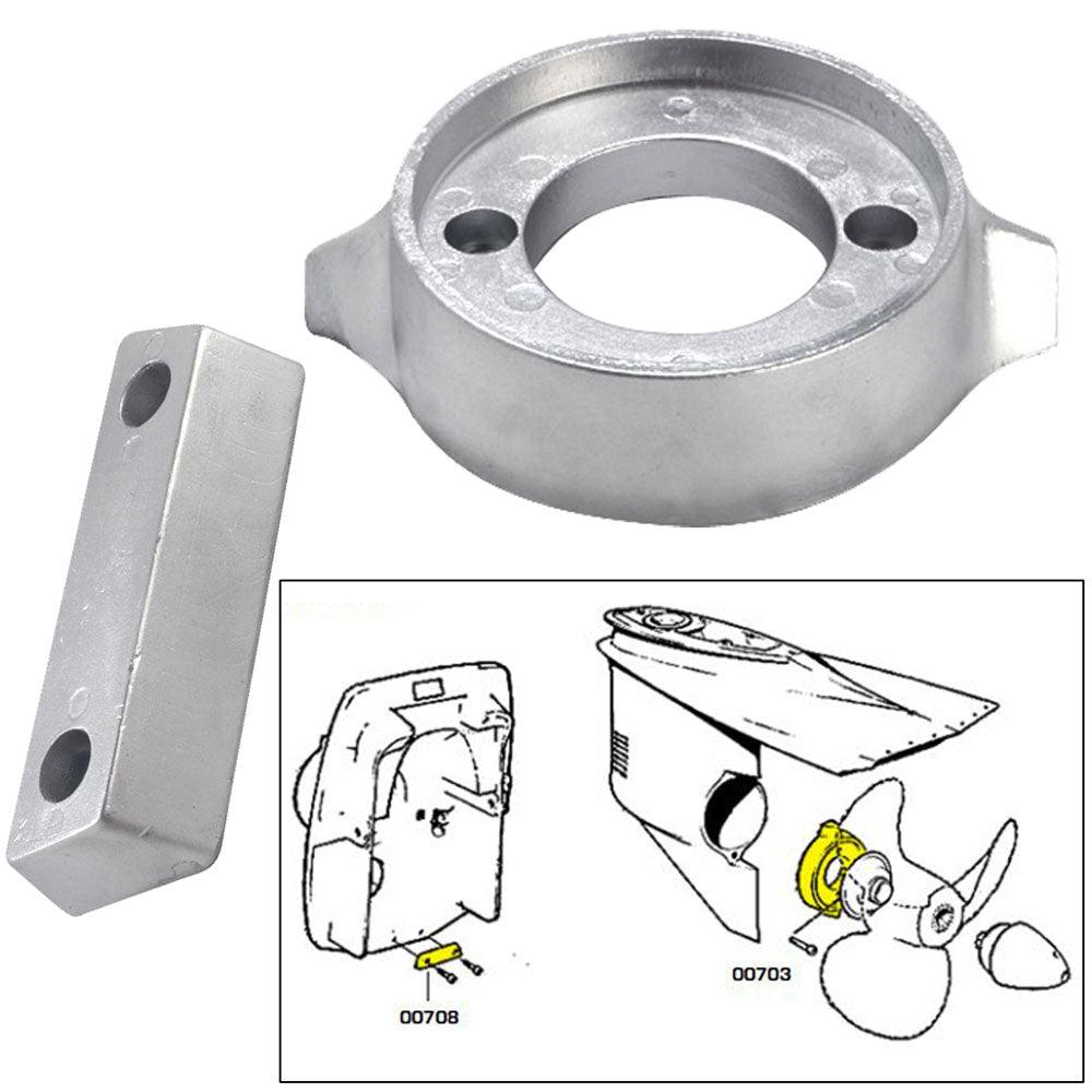 Tecnoseal Anode Kit w/Hardware - Volvo 290 - Zinc - Boat Gear USA