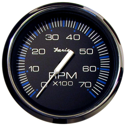 Faria Chesapeake Black 4" Tachometer - 7000 RPM (Gas) (All Outboards) - Boat Gear USA