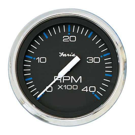 Faria Chesapeake Black 4" Tachometer - 4000 RPM (Diesel) - Boat Gear USA