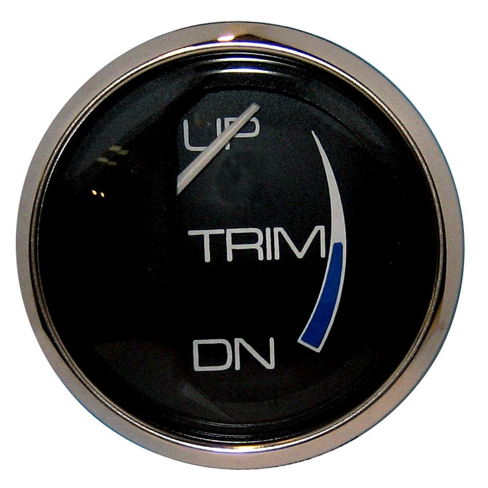 Faria Chesapeake Black 2" Trim Gauge (Mercury / Mariner / Mercruiser / Volvo DP / Yamaha '01 and newer) - Boat Gear USA