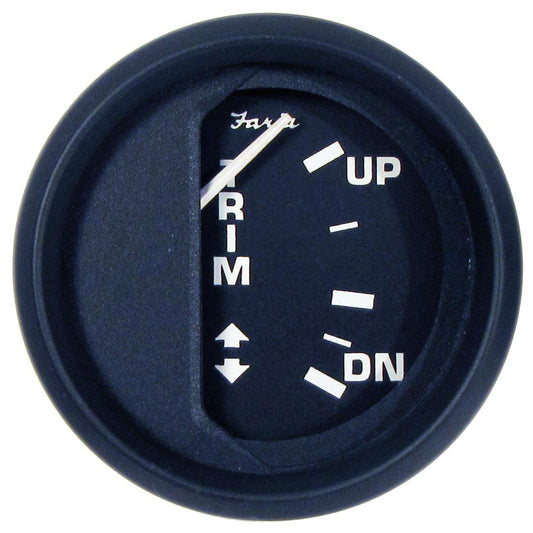 Faria Euro Black 2" Trim Gauge f/ Mercury / Mariner / Mercruiser / Volvo DP / Yamaha '01 and Newer - Boat Gear USA