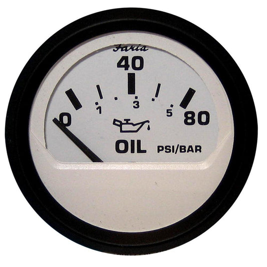 Faria Euro White 2" Oil Pressure Gauge (80 PSI) - Boat Gear USA