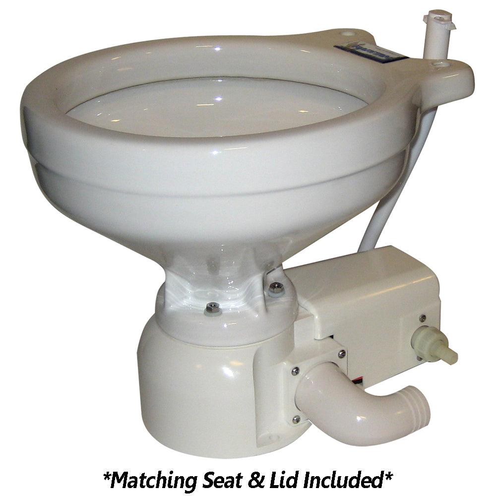 Raritan Sea Era Toilet - Household Style - Freshwater Solenoid - Straight & 90° Discharge - Smart Toilet Control - 12v - Boat Gear USA