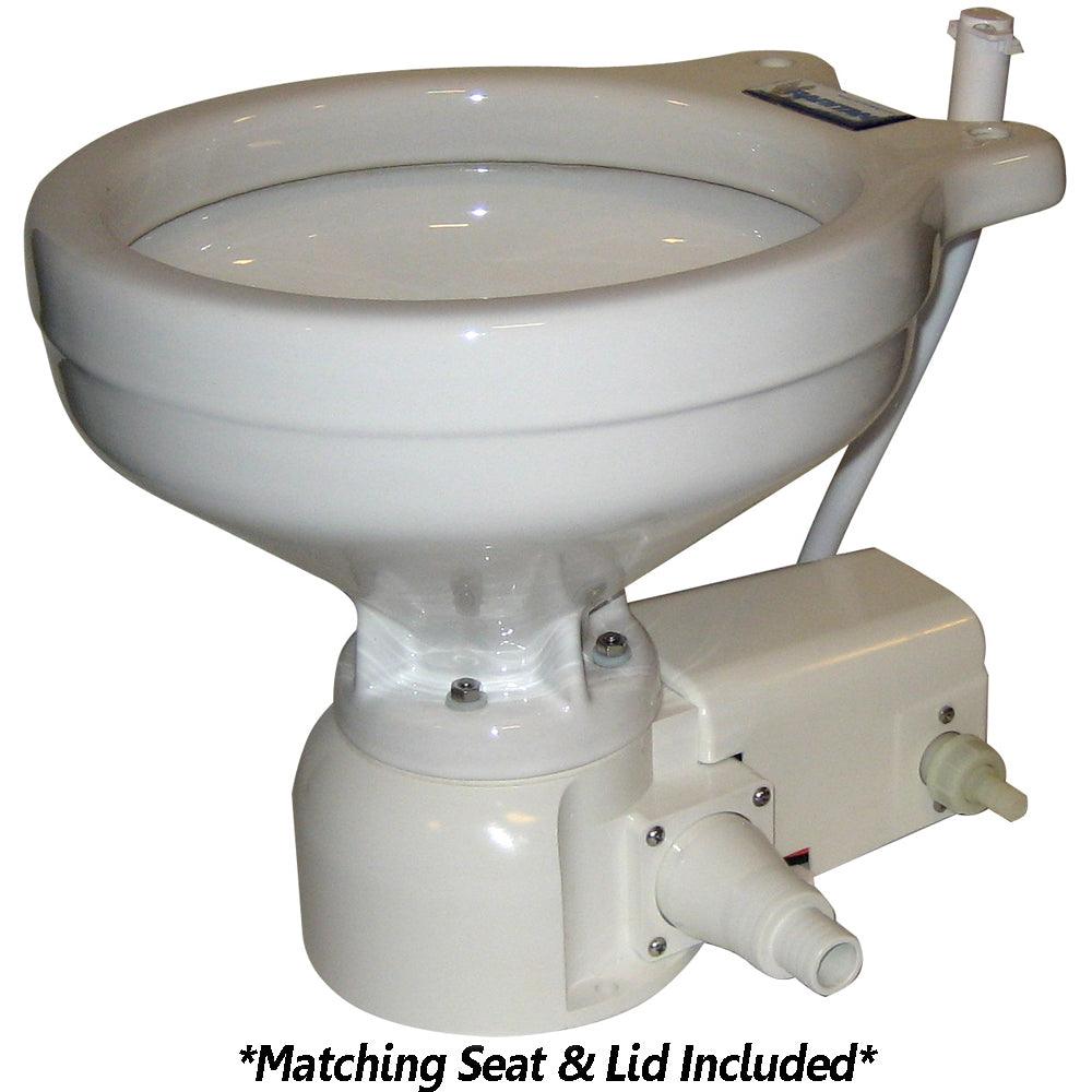 Raritan Sea Era Toilet - Marine Size - Freshwater Solenoid - Straight & 90° Discharge - Smart Toilet Control - 12v - Boat Gear USA