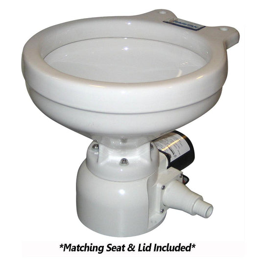 Raritan Sea Era Toilet - Marine Size - Remote Intake Pump - Straight & 90° Discharge - Smart Toilet Control - 12v - Boat Gear USA