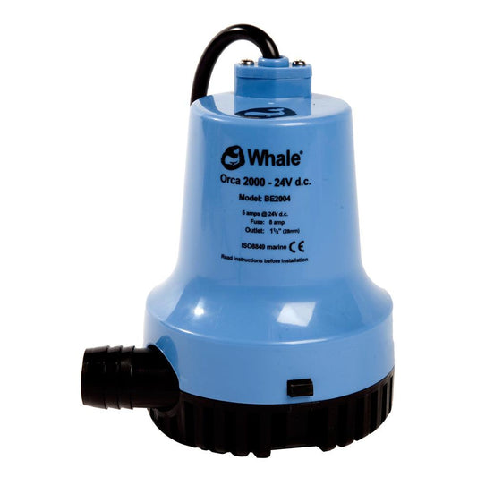 Whale Orca 2000 GPH Submersible Bilge Pump 12V - Boat Gear USA