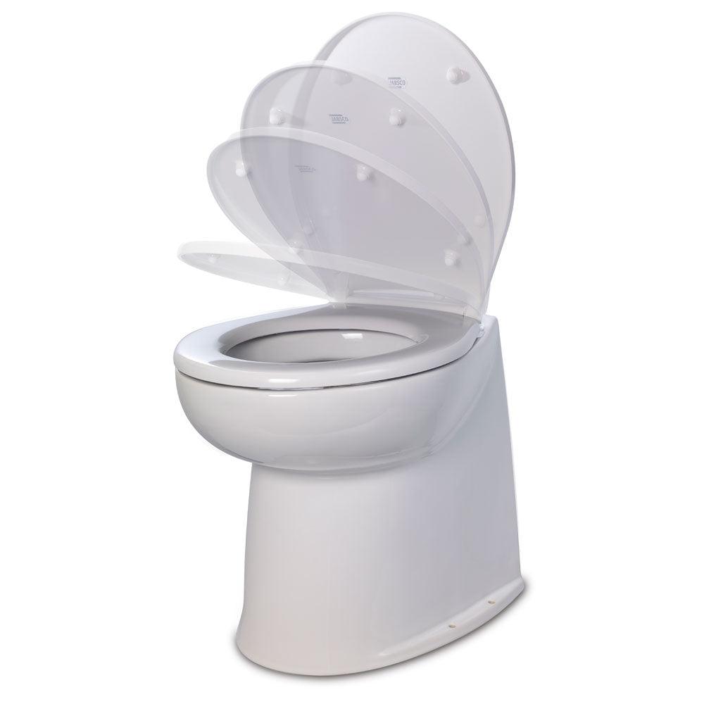 Jabsco 17" Deluxe Flush Raw Water Electric Toilet w/Soft Close Lid - 12V - Boat Gear USA