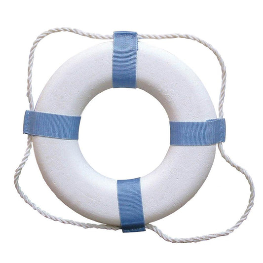 Taylor Made Decorative Ring Buoy - 20" - White/Blue - Not USCG Approved - Boat Gear USA