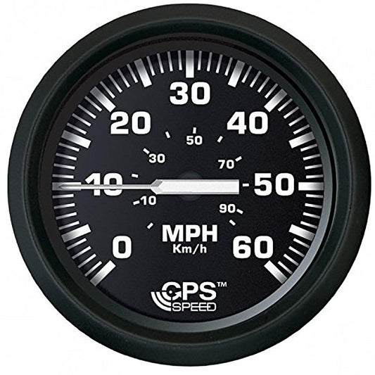 Faria Euro Black 4" Speedometer 60MPH (GPS) - Boat Gear USA