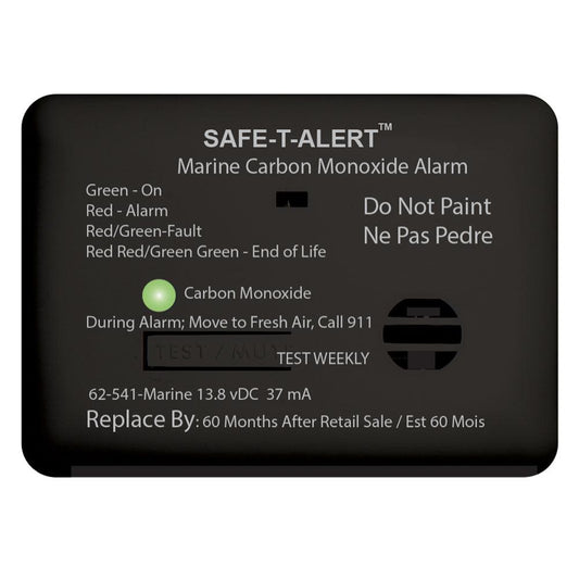 Safe-T-Alert 62 Series Carbon Monoxide Alarm w/Relay - 12V - 62-541-R-Marine - Surface Mount - Black - Boat Gear USA