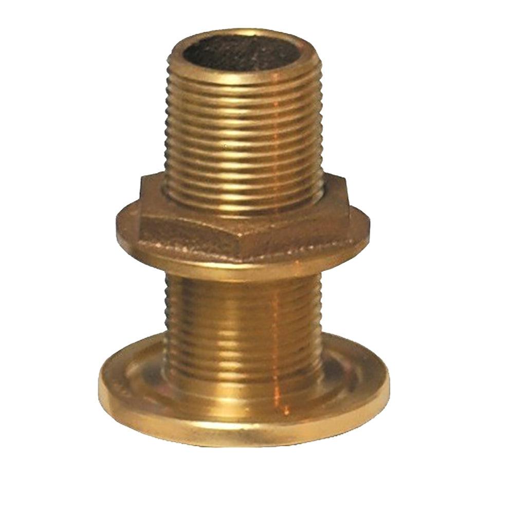 GROCO 1/2" NPS NPT Combo Bronze Thru-Hull Fitting w/Nut - Boat Gear USA